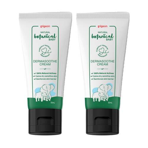 2PK Pigeon Natural Botanical Baby Dermasoothe Sensitive Skin Care Cream 50ml