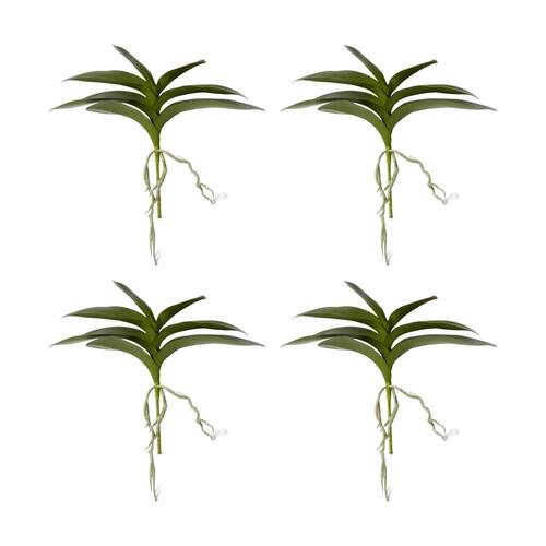 4PK E Style Phalaenopsis Lush Foliage Plant Artificial Indoor Green 39x15x31cm