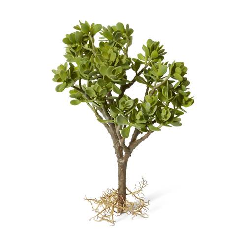 E Style Jade Plant With Roots Artificial Assembled Grey Green 42x38x58cm
