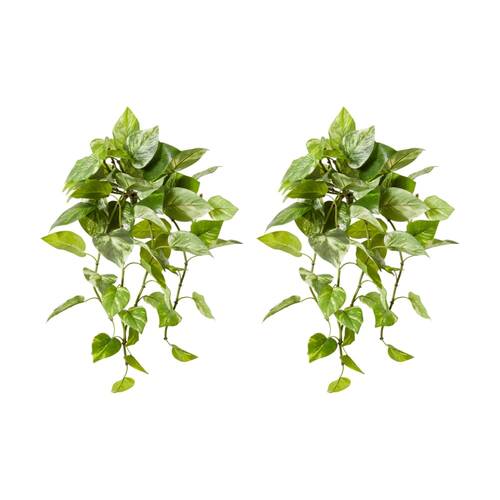 2PK E Style Pothos Outdoor Garland Artificial Plant Decor Green 36x25x64cm