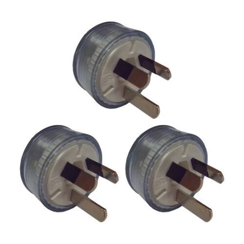 3PK Cleanstar Male Electrical Plug Australian Outlet Compatible 10 Amp