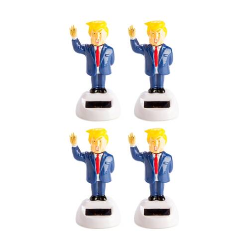 4PK MDI Solar Dancing Donald Powered Funny Desk Accessory Figurine Multicolour