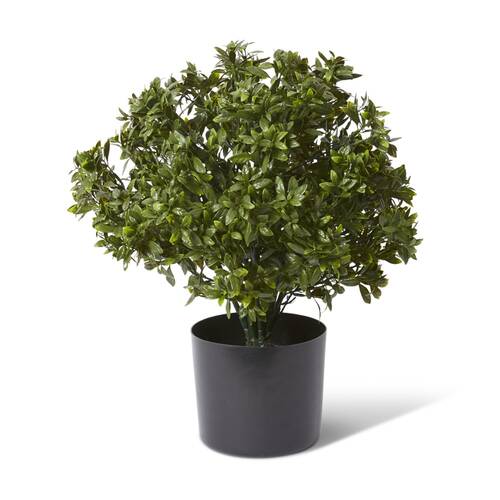 E Style Topiary Hazel Leaf Potted Outdoor Artificial Wire Green 36x36x51cm
