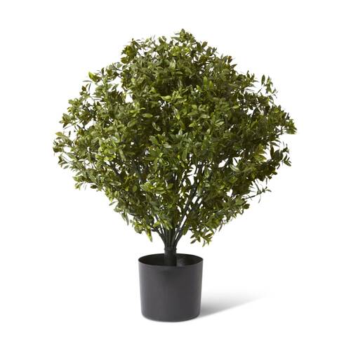 E Style Topiary Hazel Leaf Potted Outdoor Artificial Wire Green 42x42x76cm