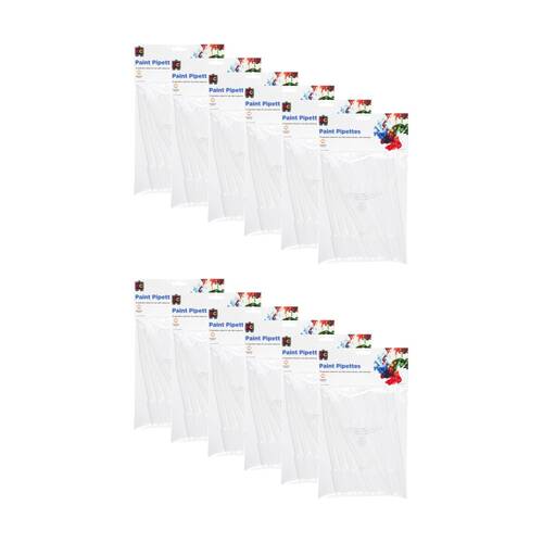 12x 12pc Educational Colours Paint Pipettes Set For Watercolor/Ink/Dye 3ml