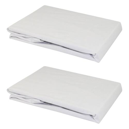 2x Odyssey Living Bamboo Pillow Protector Pillowcase 50cm x 75cm White