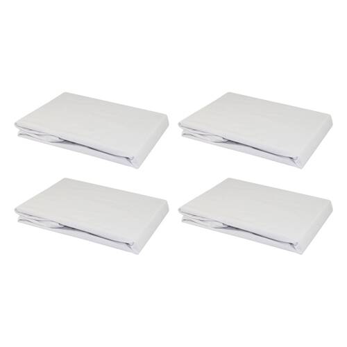 4x Odyssey Living Bamboo Pillow Protector Pillowcase 50cm x 75cm White