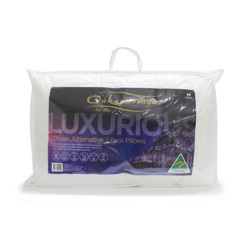 2pc Onkaparinga Luxurious Premium Pillows With Cotton Sateen Cover Soft