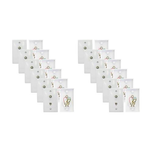 12PK Pro2 TV Wall Plate With Telephone 6P4CF Socket To F