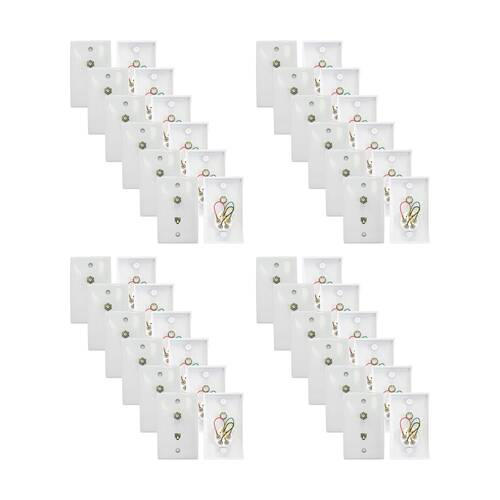 24PK Pro2 TV Wall Plate With Telephone 6P4CF Socket To F