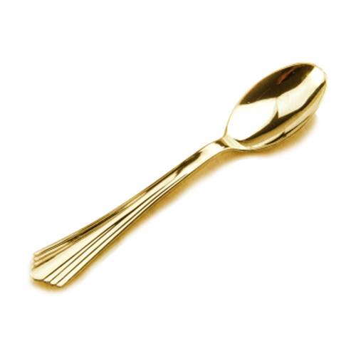 24x 12pc Partyware Heavy Duty Stainless Steel Spoon Set Tableware Gold