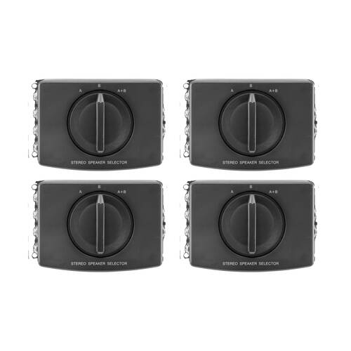 4PK Pro2 2 Way Stereo Speaker Switch A/ B/ A+B Selector Audio