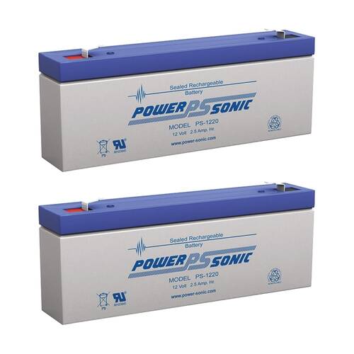 2PK Power Sonic 12V 2.5Amp Sla Battery F1 Terminal Sealed Lead ACid