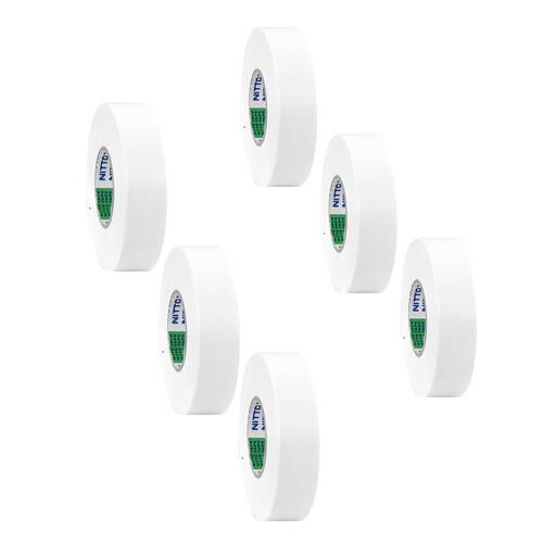 6PK Nitto White 20Mt Tape PVC Electrical Insulation 20 Metre