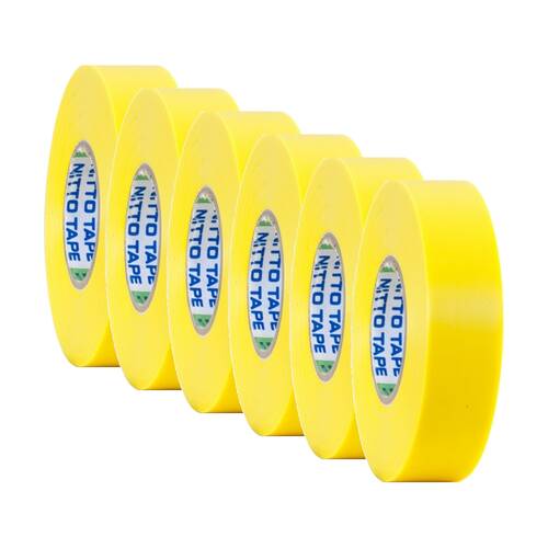 6PK Nitto Yellow 20Mt Tape PVC Electrical Insulation 20m