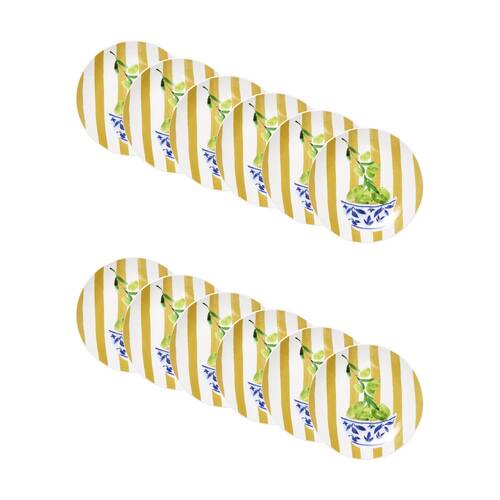 12PK Porto Valentina Italian Inspired Illustration Side Plate 20cm