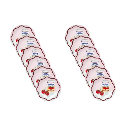 12PK Porto Valentina Italian Tomato Inspired Illustration Side Plate 20cm