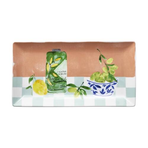 Porto Italian Food Inspired Valentina Rectangle Serving Platter 29.5x15.5cm