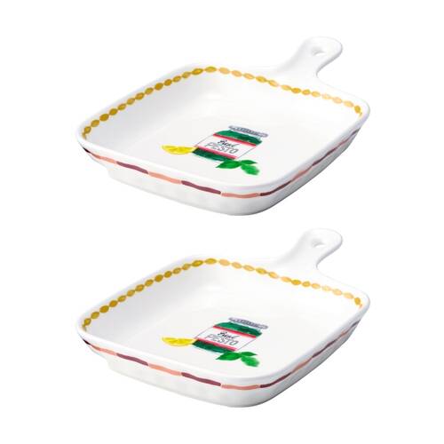 2PK Porto Italian Inspired Valentina Baking Tray W/ Handle 25x18cm