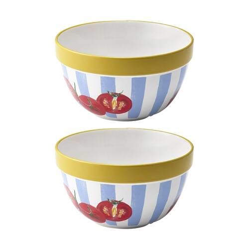 2PK Porto Italian Inspired Valentina Kitchen Mixing Bowl Stoneware 21cm