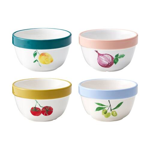 4pc Porto Italian Inspired Valentina Kitchen Mixing Bowls 12cm