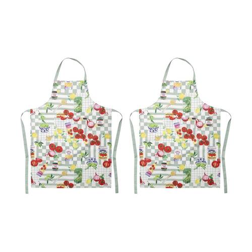 2PK Porto Italian Food Inspired Valentina Apron Sage Green 95x70cm