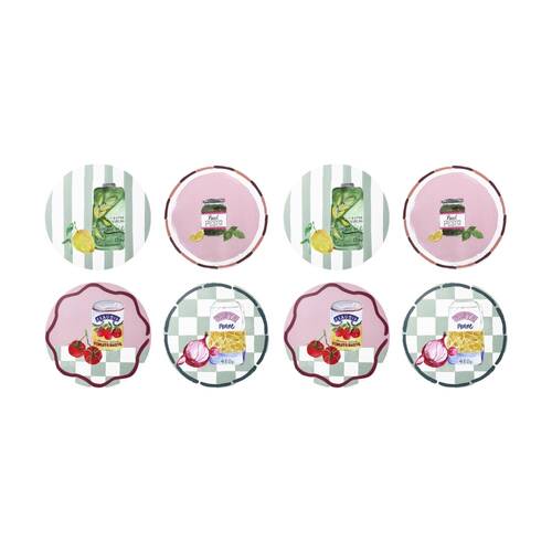 2x 4pc Porto Valentina Italian Inspired Dinner Placemats Round