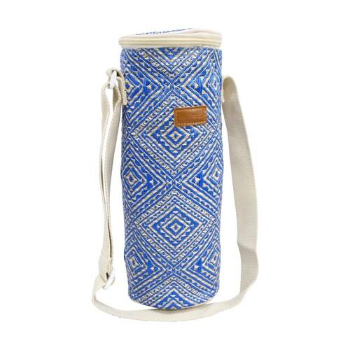 LVD Santorini Insulated Wine Bottle Cooler Storage Travel Bag Blue