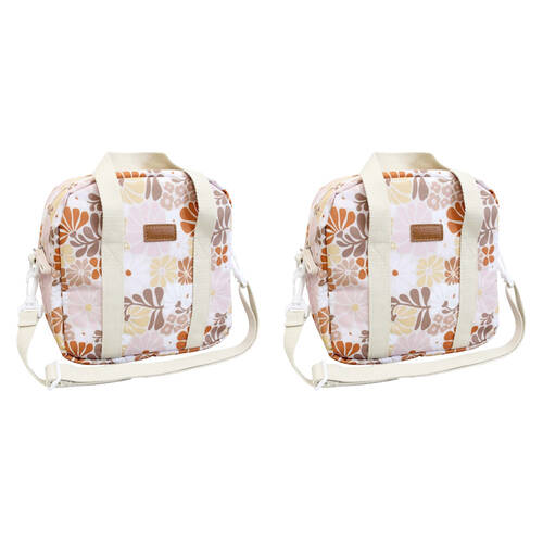 2PK LVD Chloe Insulated Work/School Lunch Cooler Storage Travel Bag Multicolour