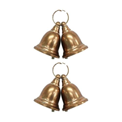 2PK LVD Rustic Twin Bell Hanging Outdoor/Garden Decor/Wind Chime 19.5x10.5x16cm