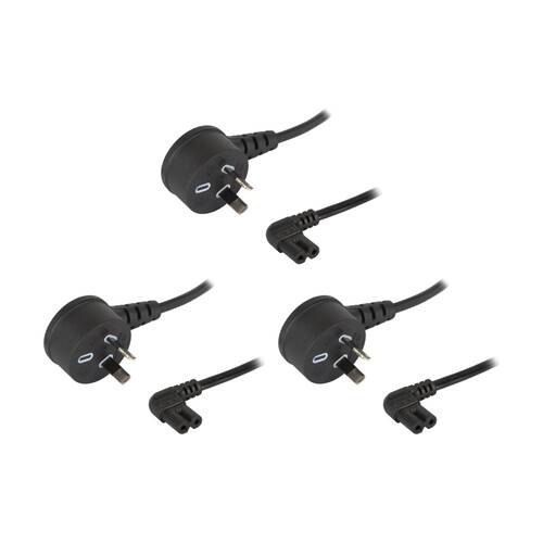 3PK 5M 240V AC Mains To Figure 8 Iec-C7 Right Angle Both Ends Power Cable