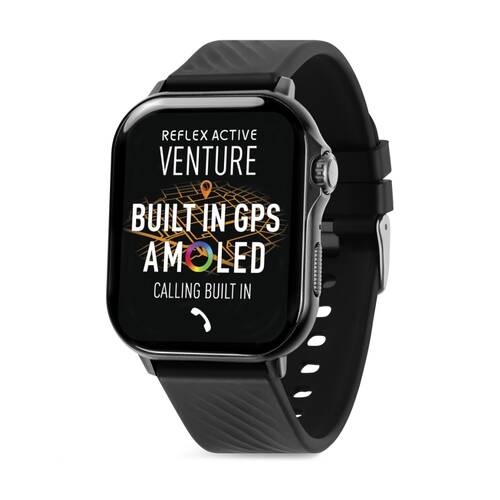 Reflex Active Venture XL Water Resistant?AMOLED Screen Smart Watch Black