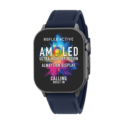 Reflex Active Series 29 Silicone Strap AMOLED Screen Smart Watch Blue