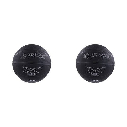 2PK Reebok Basketball Outdoor Durable Rubber Grip Sports Ball Size 6 VR1500 Black