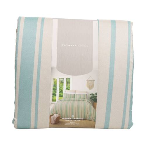 3pc Odyssey Living Houston Comforter & Pillowcase Bedding Set Sage