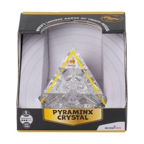 Recent Toys Mefferts Pyraminx Crystal LE Transparent Twist Puzzle 14y+