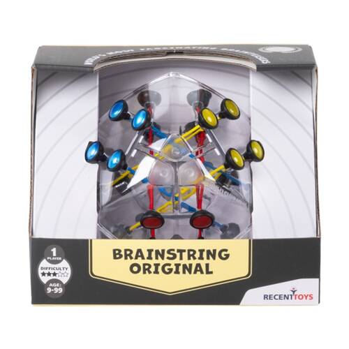 Recent Toys Brainstring Original Puzzle Six Sides Three Coloured Strings