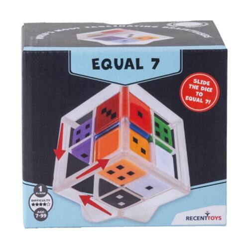 Recent Toys Equal7 Puzzle Sliding Dice Numbered Tiles Challenge Cube 3D Game Set