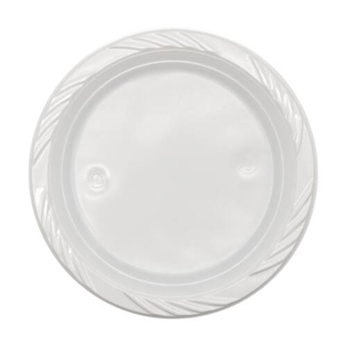 40x 25pc Partyware Reusable Snack Plates Set Tableware 180mm White