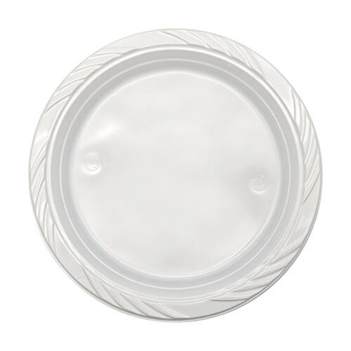 10x 25pc Partyware Reusable Dinner Plates Set Tableware 220mm White