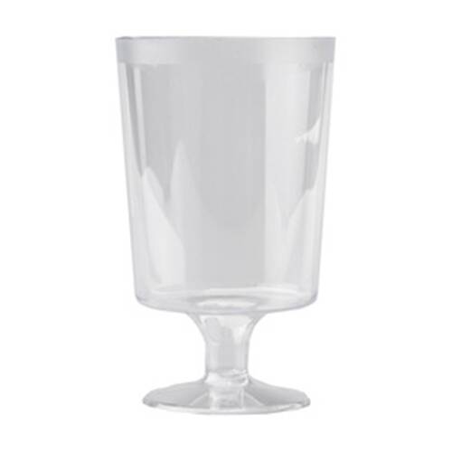 24x 10pc Partyware Reusable Drinking Goblet Cup Set 180ml Clear