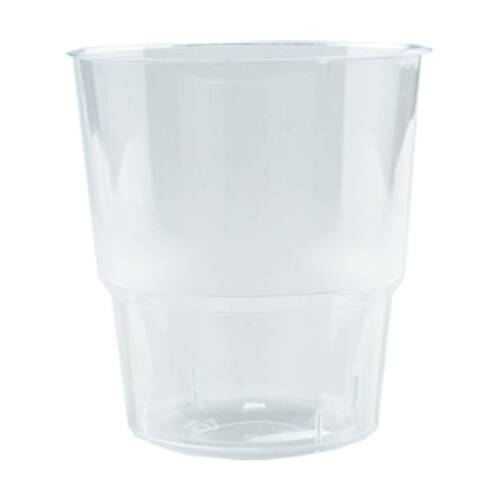 24x 12pc Partyware Reusable Juice Glass Set Tableware 200ml Clear