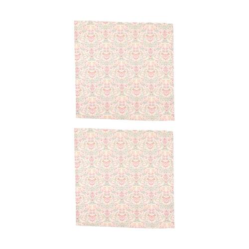 2x 4pc Bas Phillips Printed Linen Looks Napkin Set Winter Delicates 45cm