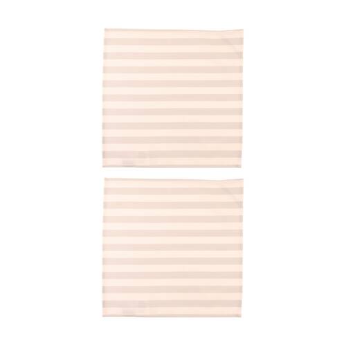 2x 4pc Bas Phillips Printed Linen Looks Napkin Set Natural Stripes 45cm