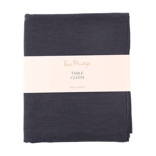 Bas Phillips Linen Tencel Table Cloth Kitchen Textile Navy Medium 140x230cm