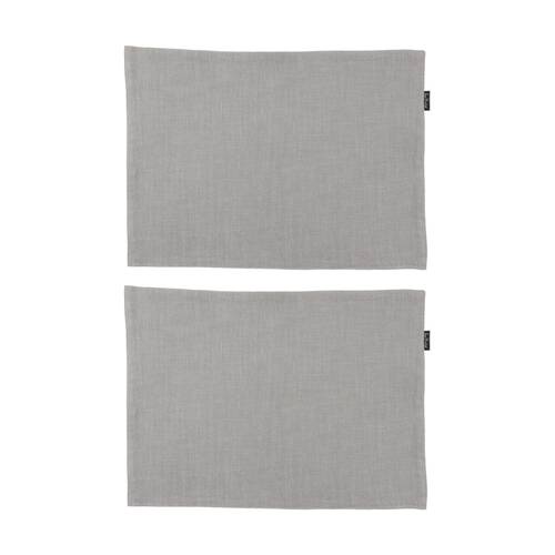2x 4pc Bas Phillips Linen Tencel Placemat Set Tableware Misty Blue 33x45cm