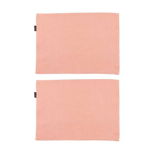 2x 4pc Bas Phillips Linen Tencel Placemat Set Tableware Dusty Pink 33x45cm
