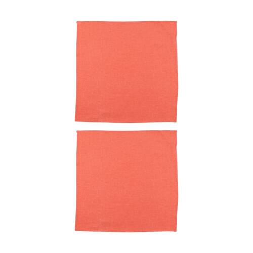 2x 4pc Bas Phillips Linen Tencel Napkins Set Kitchen Textile Rust 45cm
