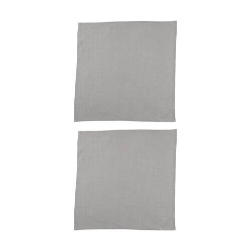 2x 4pc Bas Phillips Linen Tencel Napkins Set Kitchen Textile Misty Blue 45cm
