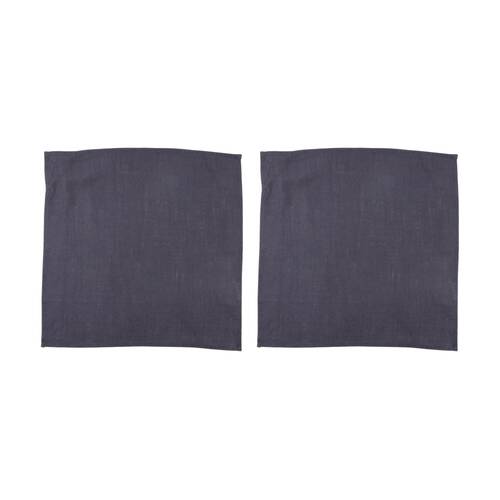 2x 4pc Bas Phillips Linen Tencel Napkins Set Kitchen Textile Navy 45cm